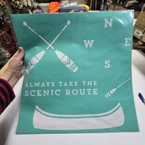 "Scenic Route" Chalk Couture Transfer Stencil Sz D 18x18 RETIRED DIY Crafting